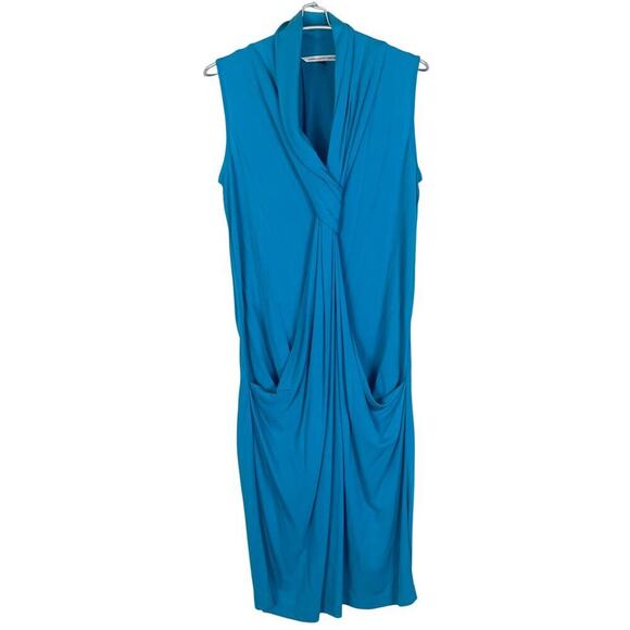 Diane Von Furstenberg Baker Dress In Blue SIZE 8 - Picture 1 of 7